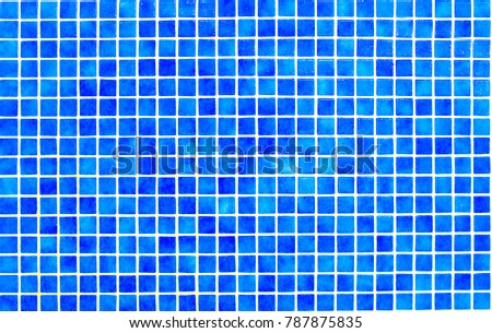 tile for a pool bath or shower as a background geometric pattern squares