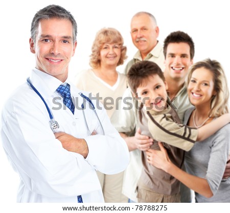 Smiling medical doctor. Isolated over white background Royalty-Free Stock Photo #78788275