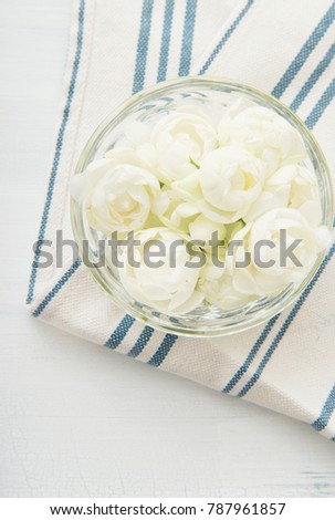 White miniature rose