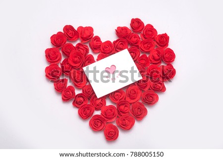 Heart of red roses