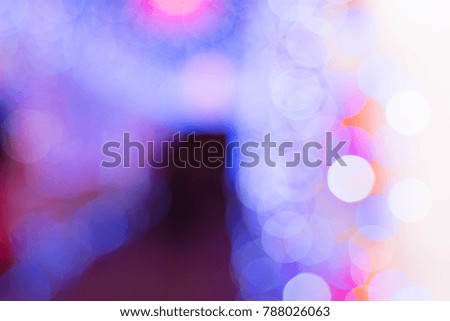 Bokeh abstract background , The lights at night are beautiful circles