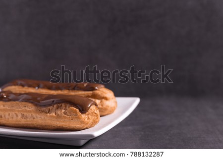 home backed eclairs