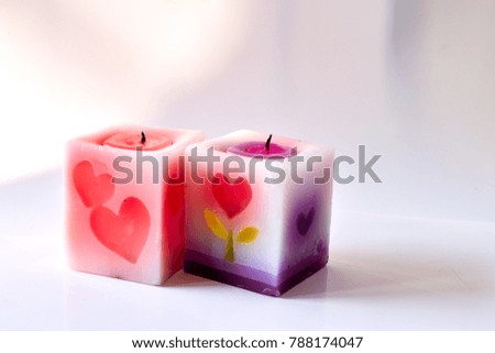 candles isolated on white background.