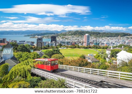 Wellington Cable Car, the landmark of New Zealand. Royalty-Free Stock Photo #788261722