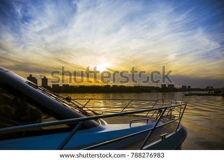 boat in the city