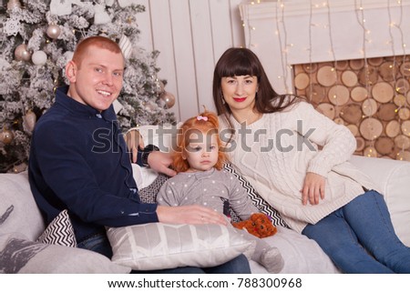 Christmas picture of beautiful family
