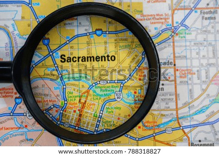 Sacramento on USA map