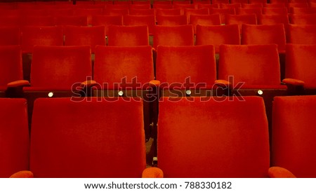Red seats in an old cinema