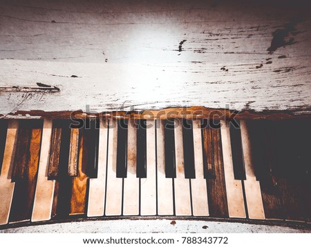 keys of the old piano