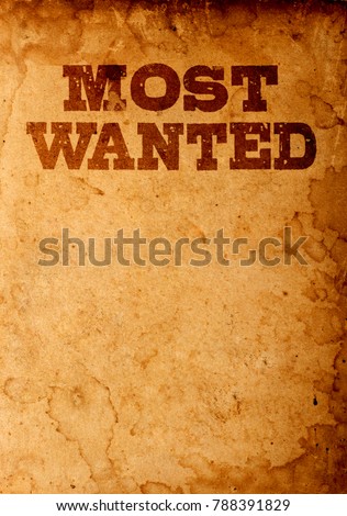 Most wanted poster Royalty-Free Stock Photo #788391829
