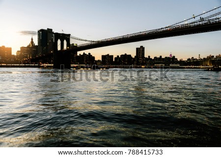 Brooklyn bridge of New York. City Concept.
