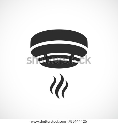 Smoke alarm system vector symbol isolated on white background