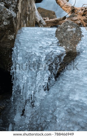 Picture of tiny frozen waterfall
