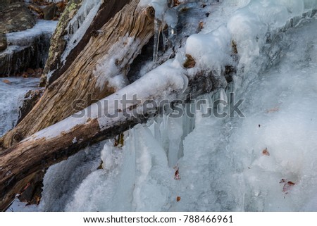 Picture of frozen waterfall 