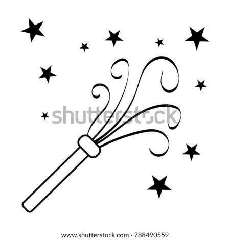 Party popper confetti isolated on a white background, vector illustration