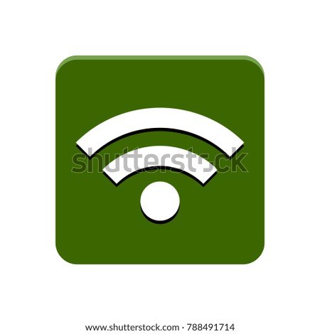 Wifi app button on a white background, Vector illustration