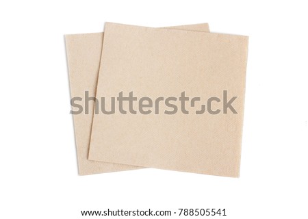two beige paper napkin Royalty-Free Stock Photo #788505541