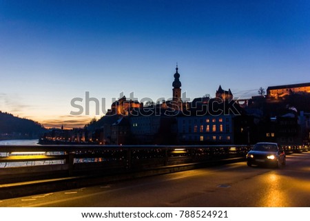Burghausen and old castle, the Salzach
