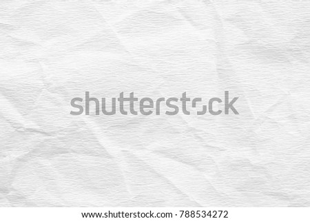 Crumpled white paper background, copy space.
