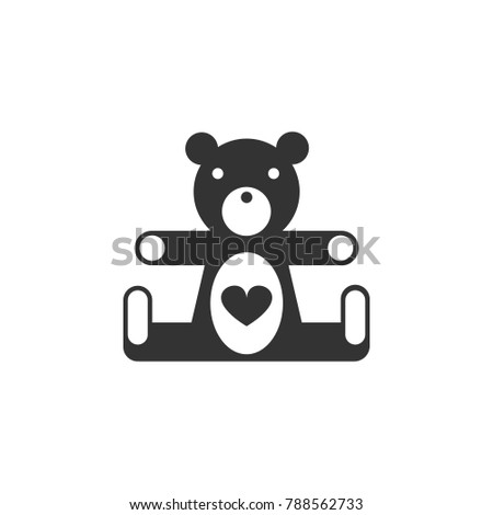 Teddy bear icon. Amusement park element icon. Premium quality graphic design. Signs, outline symbols collection icon for websites, web design, mobile app, info graphics on white background