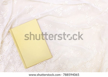 the gold book on the white background