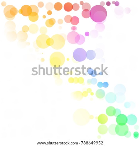Bubbles Circle Dots Unique Colorful Bright Vector Background
