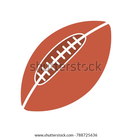 ball American football oval icon vector illustration
