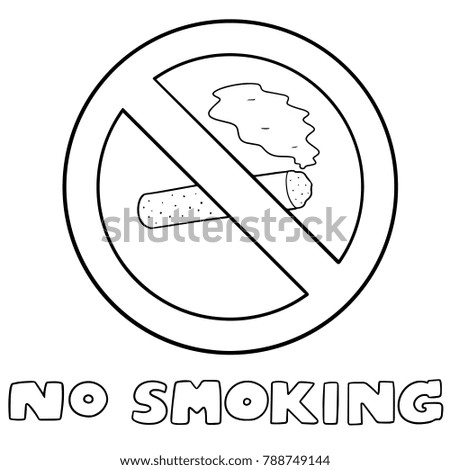vector set of no smoking sign