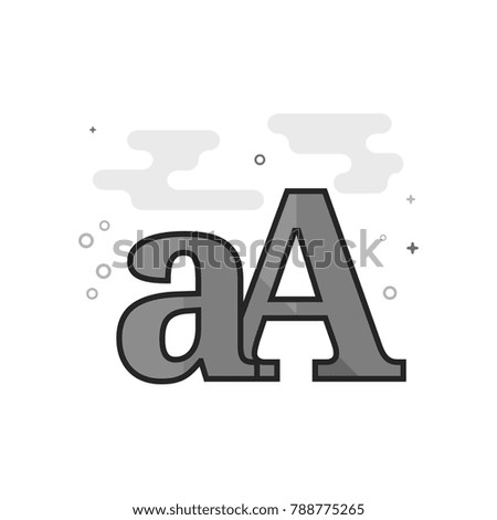 Font  icon in flat outlined grayscale style. Vector illustration.