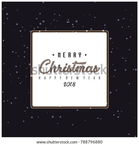 Merry Christmas. Happy New Year. Christmas Poster including Creative Typography in a Circl eon Grey Background