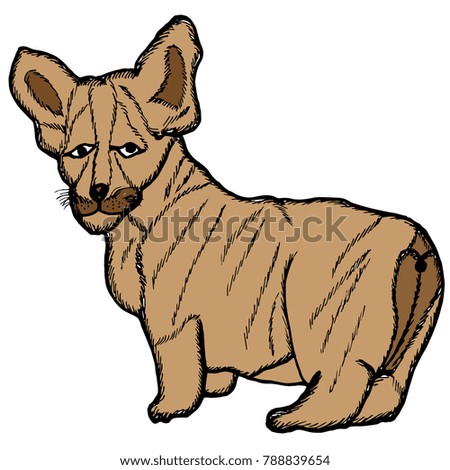 Hand drawn sketch style dog.Vector illustration isolated on white background