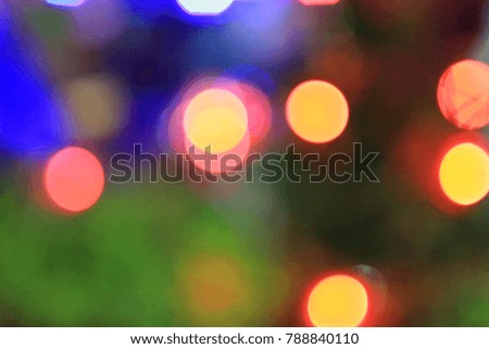 Blurred of colorful bokeh light background