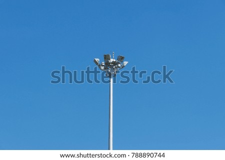 Lamp(Light) post wtth blue sky background.
