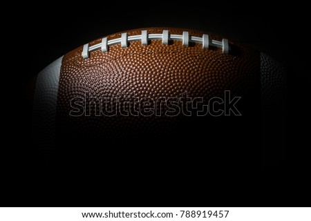 American football on dark background. Super bowl Royalty-Free Stock Photo #788919457
