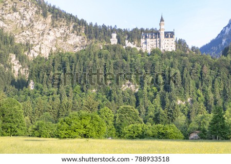 Famous Neuschwanstein Castle in Bavaria, Germany