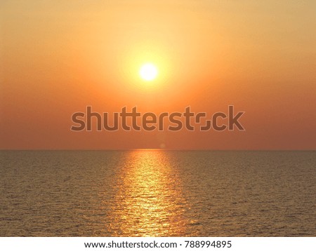 Sunset from Santorini island, Cyclades, Greece