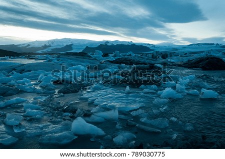 Glacier lagoon Jökulsarlón, Iceland, October 27, 2017