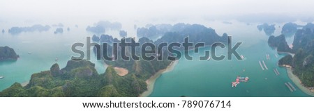Ha long bay Vietnam Aerial