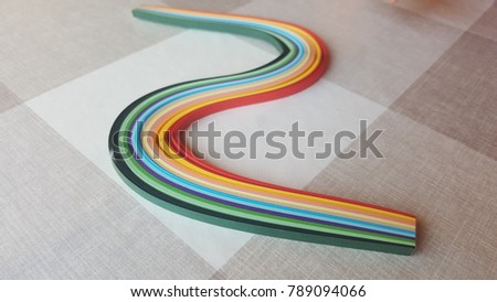 Double Curved rainbow strips S shaped