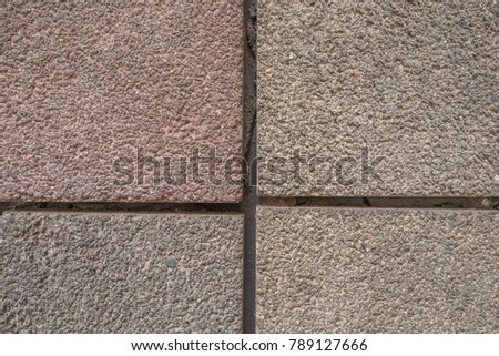 Four Pastel Square Bricks with Charcoal Gray/Grey Molding.