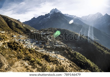 Himalayan village view 