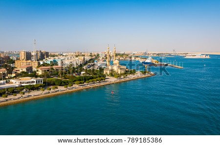 Port of Suez in Egypt Royalty-Free Stock Photo #789185386