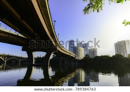Under Pfluger bridge, Austin, Texas
