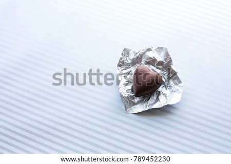Chocolate in heart shape on white background.valentine,love,romantic concepts idea