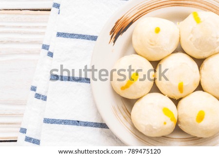 Chinese pastry cake on plate