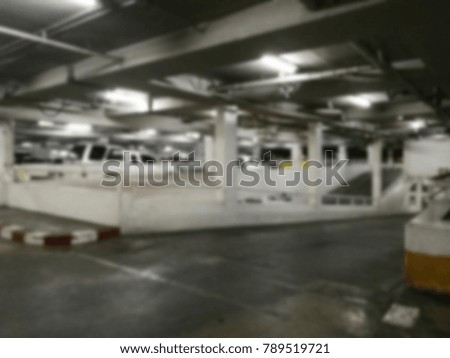 blur indoors car parking lot