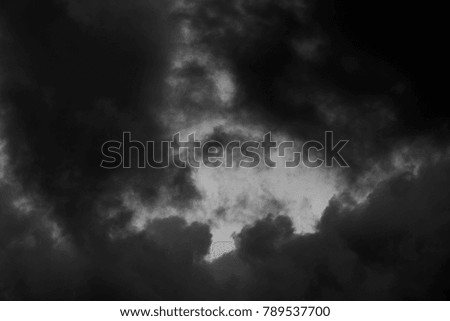 Black and white Cloudy sky