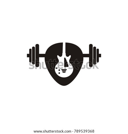 guitar music fitness logo
