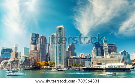 Boston, Massachusetts. Beautiful city skyline.