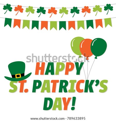 St. Patrick’s Day vector greeting card